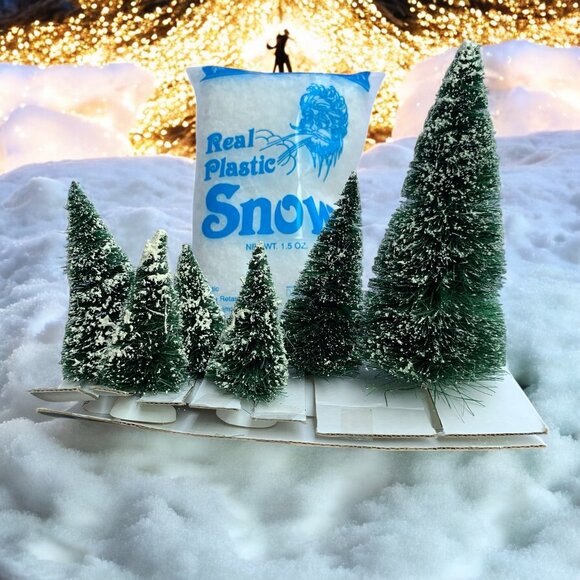 Dept 56 Village Trees and Snow, General Christmas Village Accessory - 1990s - Picture 1 of 10